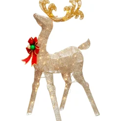 Discount National Tree Company 48 in. Reindeer Decoration with White LED Lights
