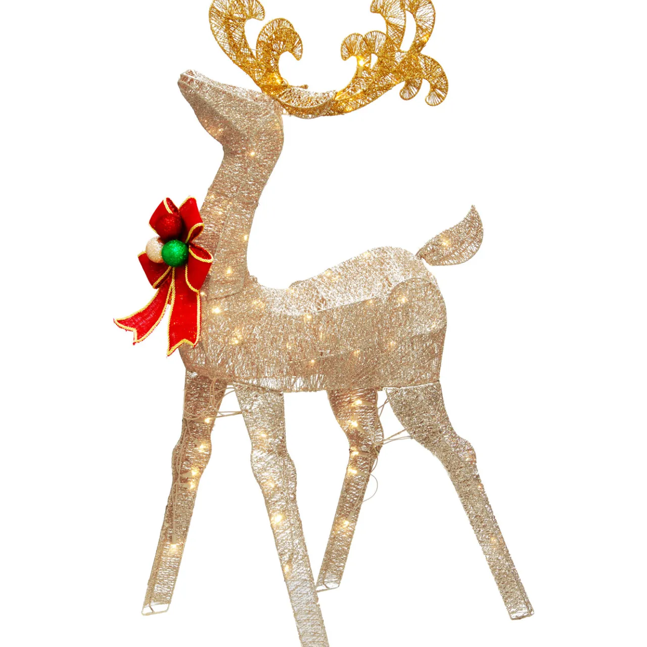Discount National Tree Company 48 in. Reindeer Decoration with White LED Lights