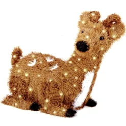 National Tree Company 24 in. Resting Reindeer with Clear Lights