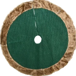 Hot National Tree Company 52 in. Rural Homestead Collection Quilted Tree Skirt