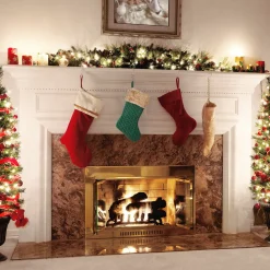 Best National Tree Company 19 in. Rural Homestead Collection Quilted Stocking