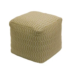 New National Tree Company 16 in. Sand Hand Woven Pouf Ottoman