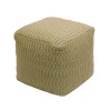 Sale National Tree Company 16 in. Sand Hand Woven Pouf Ottoman