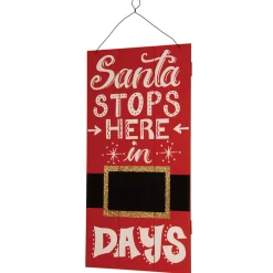 Outlet National Tree Company 22 in. Santa Countdown Wall Art