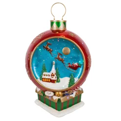 Hot National Tree Company 34 in. Santas Sleigh Ornament with Multicolor Lights and Music
