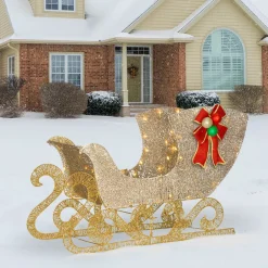 Sale National Tree Company 38 in. Santas Sleigh with LED Lights