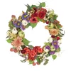 Hot National Tree Company 30 in. Serenity Mixed Flower and Pumpkins Fall Wreath