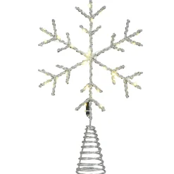 National Tree Company 14.5 in. Snowflake Tree Top for Artificial Trees with Dual Color Lights