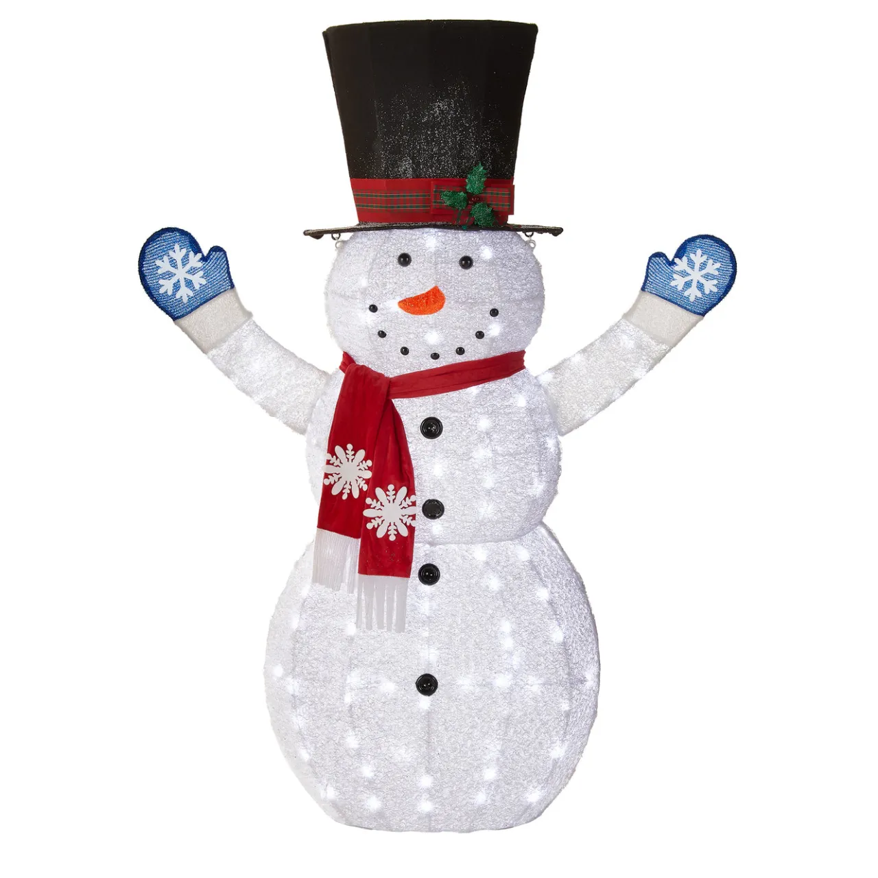 National Tree Company 72 in. Snowman Decoration with White LED Lights