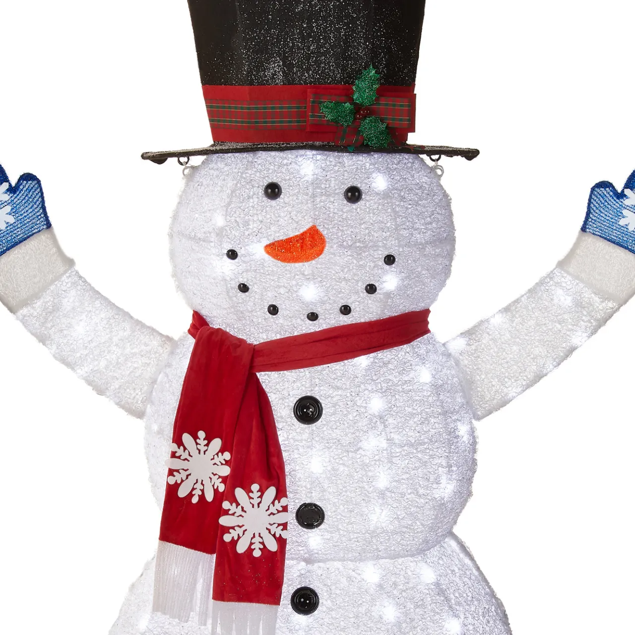 National Tree Company 72 in. Snowman Decoration with White LED Lights
