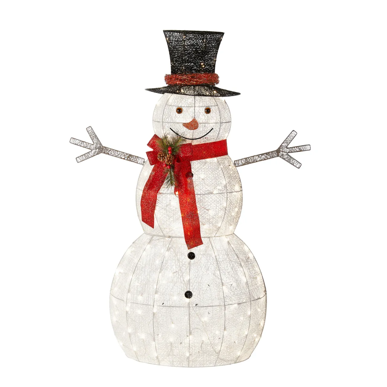 New National Tree Company 60 in. Snowman Decoration with Warm White LED Lights
