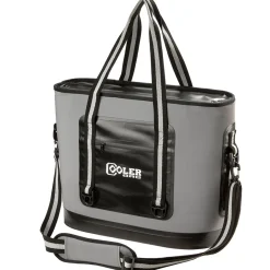 Discount National Tree Company 16 in. Soft Sided Cooler Bag Gray with Black Trim