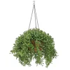 Best National Tree Company 18 in. Spring Argentea Hanging Plant with Yellow Flowers