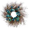 Sale National Tree Company 24 in. Spring Blueberry Twig Wreath