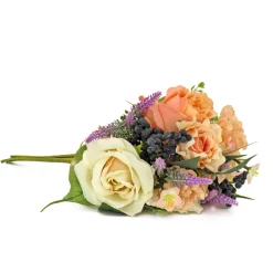 Sale National Tree Company 16 in. Spring Bouquet with Rose Blooms, Berry Clusters, Lavender