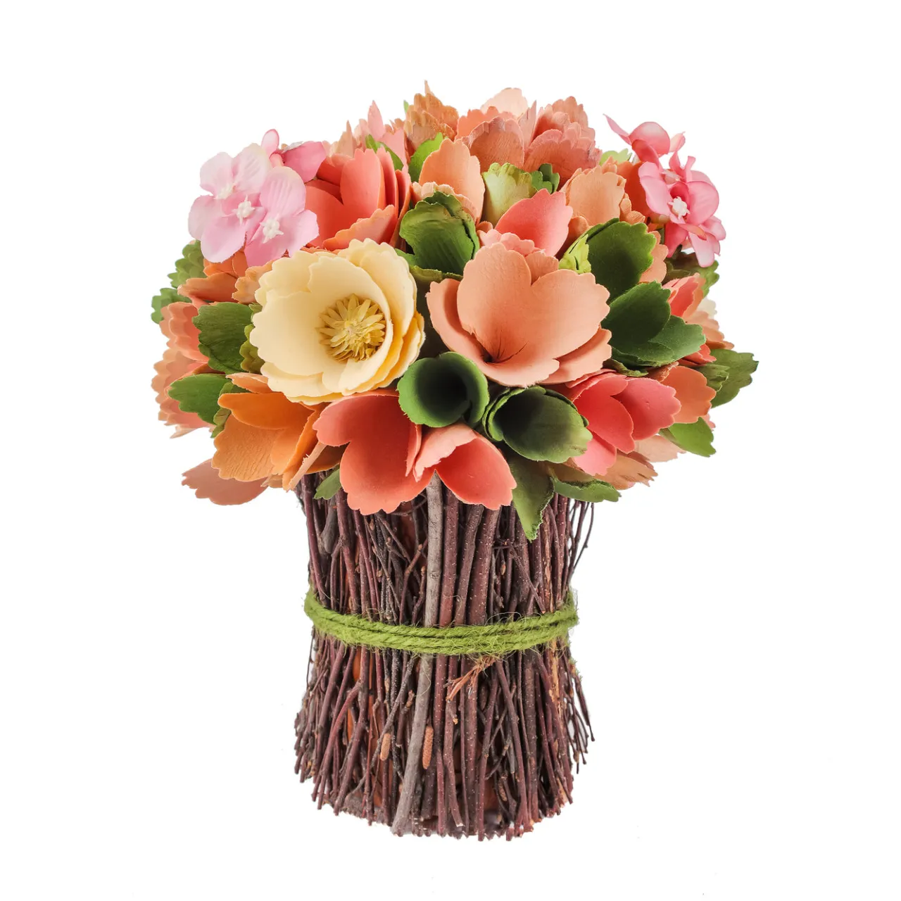 New National Tree Company 9 in. Spring Colorful Pink Floral Bouquet