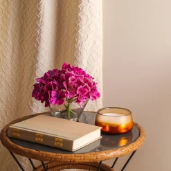 Sale National Tree Company 8 in. Spring Dark Purple Hydrangea Bouquet in Glass Vase