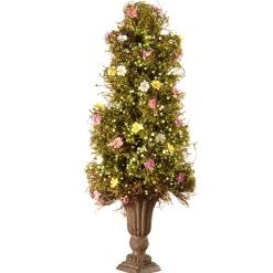 Online National Tree Company 24 in. Spring Floral Decorated Entrance Tree