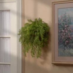 Discount National Tree Company 20 in. Spring Green Pine Branch Wall Basket