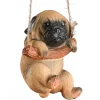 Sale National Tree Company 5 in. Spring Hanging Wall Decoratio with Pug Puppy on Wooden Branch