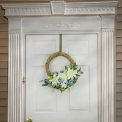 Outlet National Tree Company 20 in. Spring Hoop Wreath with Dahlia, Peony, and Hydrangea Blooms