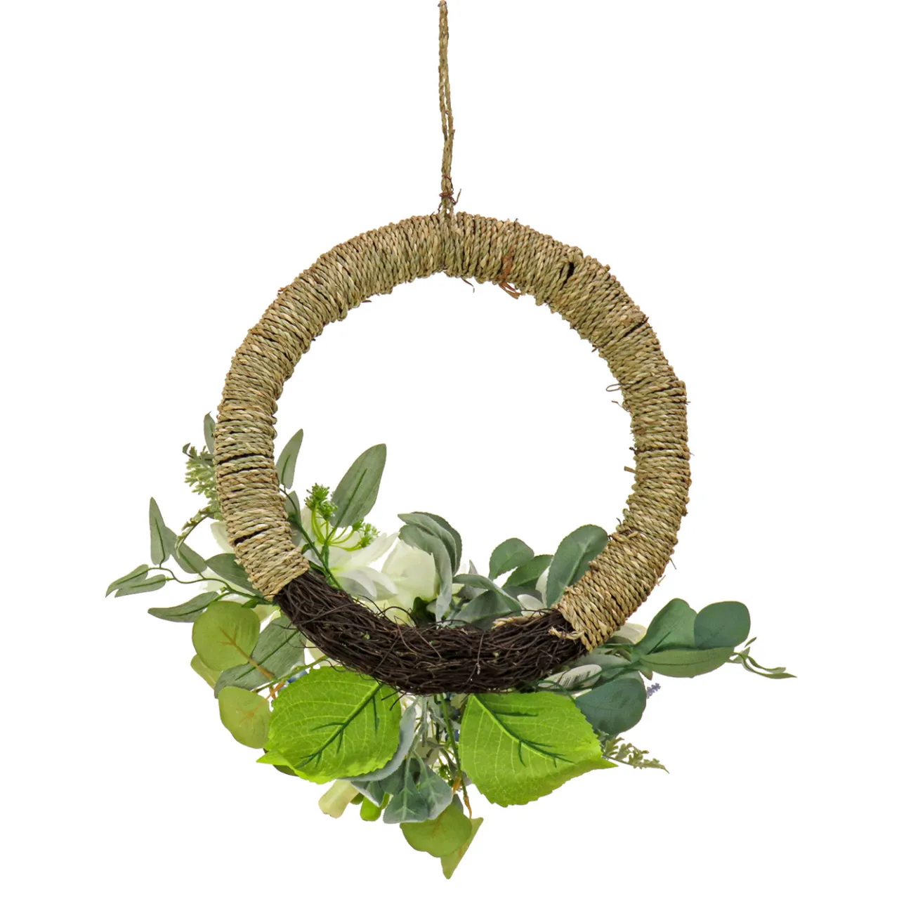 Outlet National Tree Company 20 in. Spring Hoop Wreath with Dahlia, Peony, and Hydrangea Blooms