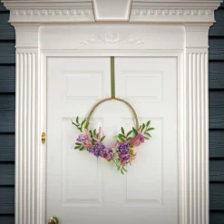 New National Tree Company 16 in. Spring Hoop Wreath with Lavender and Blossom