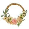Best National Tree Company 19 in. Spring Hoop Wreath with Wild Rose and Peony Flowers