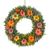 New National Tree Company 18 in. Spring Multicolor Floral Wreath with Fern