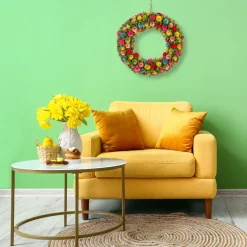Outlet National Tree Company 18 in. Spring Multicolor Floral Wreath