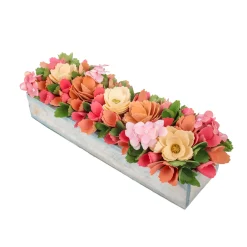 Online National Tree Company 16 in. Spring Multicolor Handcrafted Floral Window Box Decor