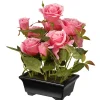 Online National Tree Company 10 in. Spring Pink Roses Flower Pot