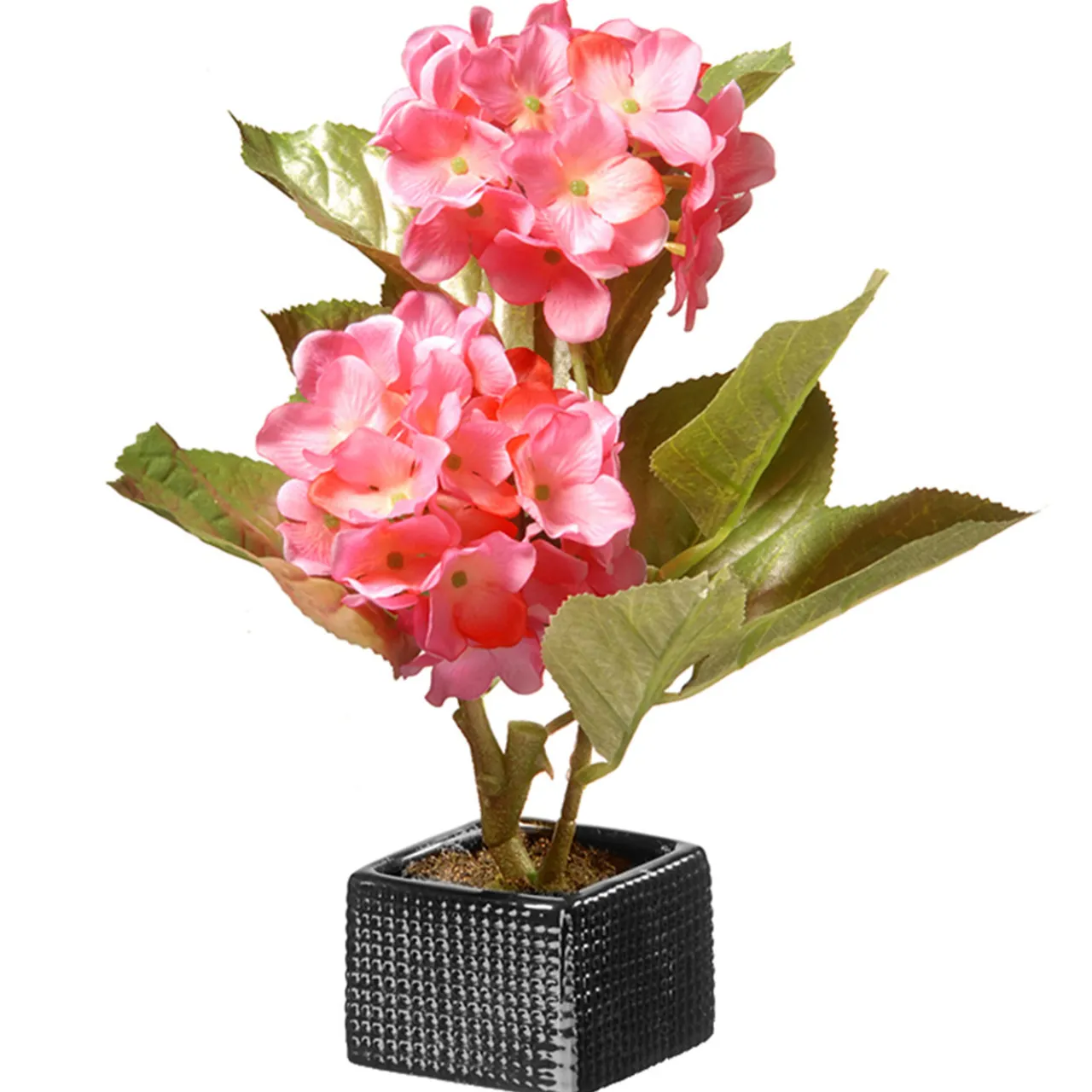 Best National Tree Company 10 in. Spring Potted Pink Hydrangeas Flower Pot with Leafy Greens