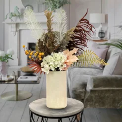 Clearance National Tree Company 31 in. Spring Potted Plant Table Decoration with Fern Branches, Hydrangea Blooms