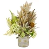 Outlet National Tree Company 33 in. Spring Potted Plant Table Decoration with Hydrangea Blooms, Assorted Palms