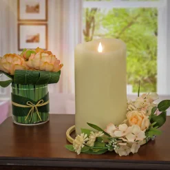 Online National Tree Company 12 in. Spring Table Wreath with Hydrangea and Victorian Rose