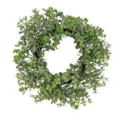 New National Tree Company 14 in. Spring Table Wreath with Eucalyptus Leaf Stems