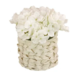 Sale National Tree Company 10 in. Spring White Hydrangea Bouquet in White Basket