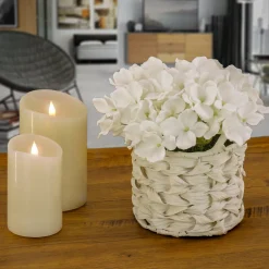 Sale National Tree Company 10 in. Spring White Hydrangea Bouquet in White Basket
