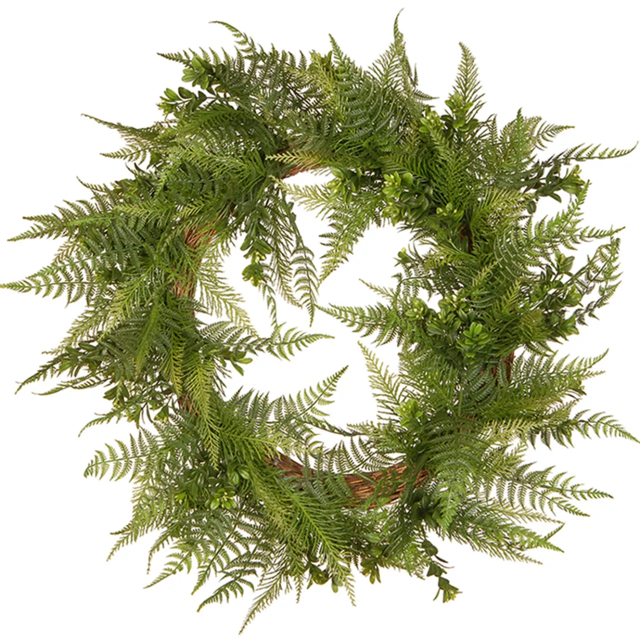 Best National Tree Company 22 in. Spring Wreath with Boston Fern Leaves