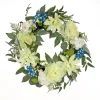 Online National Tree Company 24 in. Spring Wreath with Dahlia, Peony, and Hydrangea Blooms