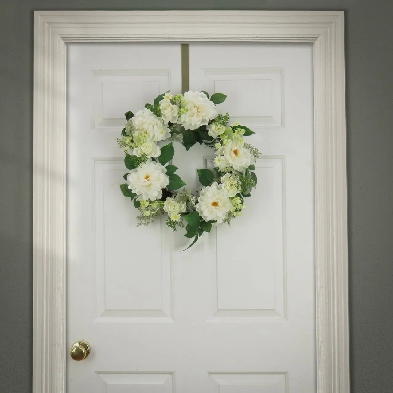 Sale National Tree Company 22 in. Spring Wreath with Daisy, Peony, and Buttercup Blooms