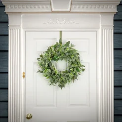 Best National Tree Company 22 in. Spring Wreath with Eucalyptus Leaves, Flowing Green Stems