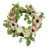 Sale National Tree Company 22 in. Spring Wreath with Hydrangea, Tulip, and Eucalyptus Blooms