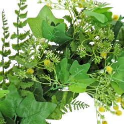 Sale National Tree Company 24 in. Spring Wreath with Ivy, Fern Leaves, Seed Pods, and Flowing Green Stems