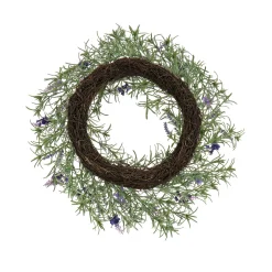Best National Tree Company 19 in. Spring Wreath with Lavender and Rosemary