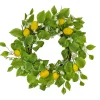 Sale National Tree Company 22 in. Spring Wreath with Lemons, Flower Blooms, Leafy Greens