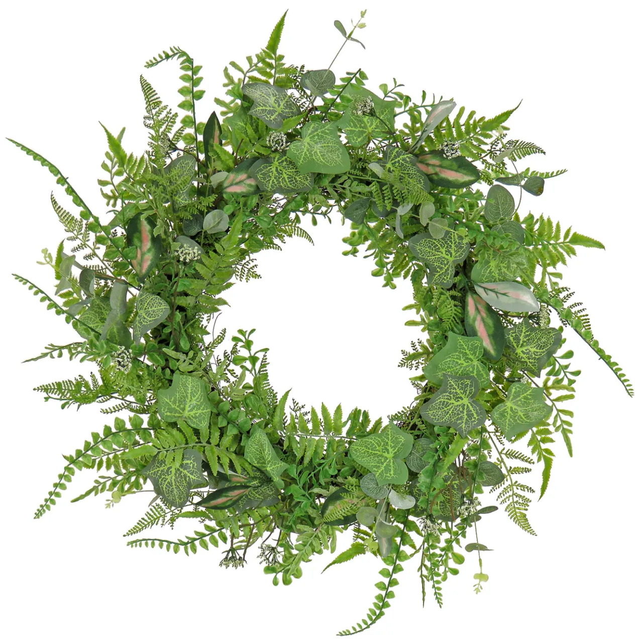Sale National Tree Company 26 in. Spring Wreath with Mixed Leaves and Greenery?