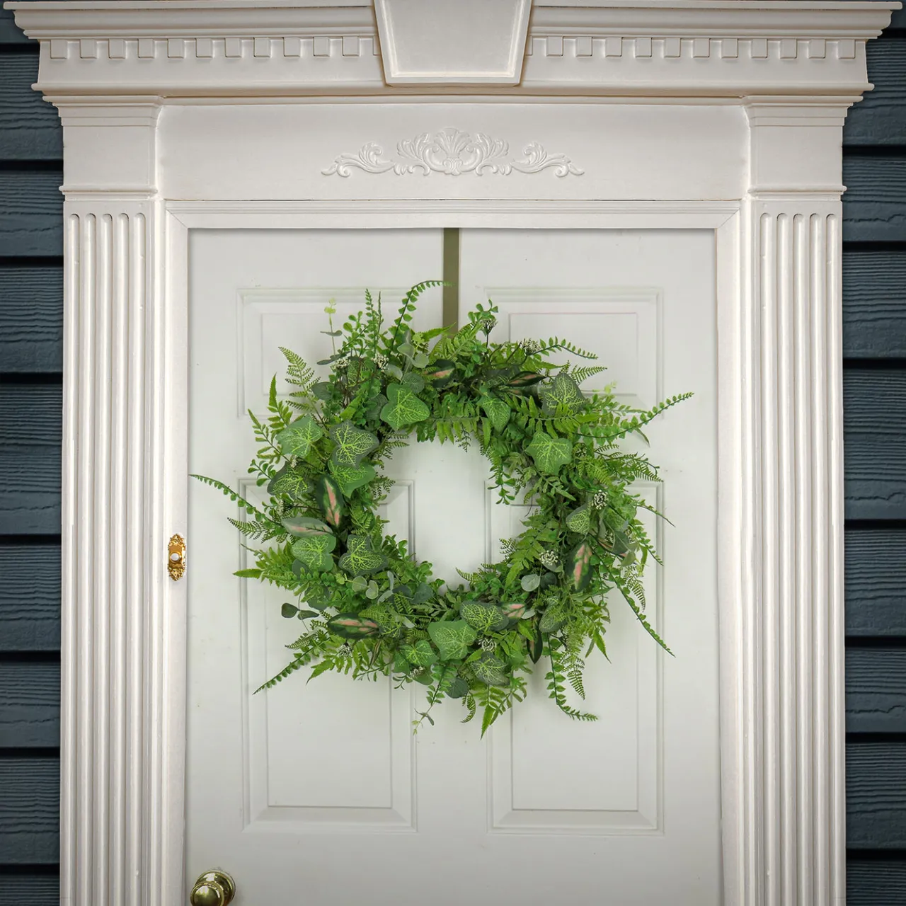 Sale National Tree Company 26 in. Spring Wreath with Mixed Leaves and Greenery?