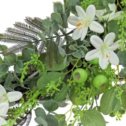 Sale National Tree Company 24 in. Spring Wreath with Mixed Flower Blooms and Flowing Green Stems